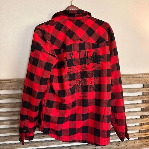 Picture organic clothing black edition Buffalo check jacket
